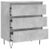Aparador de madera contrachapada gris hormigón 60x35x70