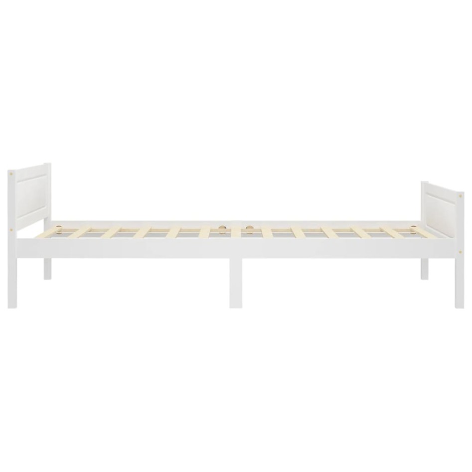 Estructura de cama de madera maciza de pino blanca 100x200