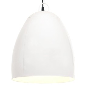 Lámpara colgante industrial redonda 25 W blanca 42 cm