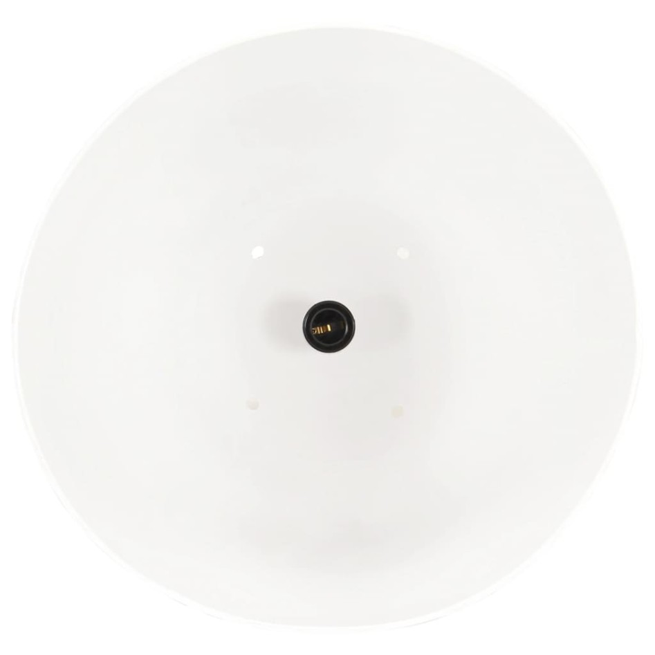 Lámpara colgante industrial redonda 25 W blanca 42 cm