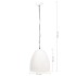 Lámpara colgante industrial redonda 25 W blanca 42 cm