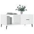 Mesa de centro madera contrachapada blanco brillo 90x50x40