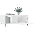 Mesa de centro madera contrachapada blanco brillo 90x50x40
