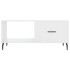 Mesa de centro madera contrachapada blanco brillo 90x50x40