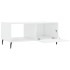 Mesa de centro madera contrachapada blanco brillo 90x50x40