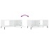 Mesa de centro madera contrachapada blanco brillo 90x50x40