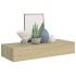 Estantes de pared con cajón 2 uds MDF roble 60x23,5x10