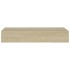 Estantes de pared con cajón 2 uds MDF roble 60x23,5x10