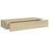 Estantes de pared con cajón 2 uds MDF roble 60x23,5x10