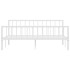 Estructura de cama de metal blanco 180x200