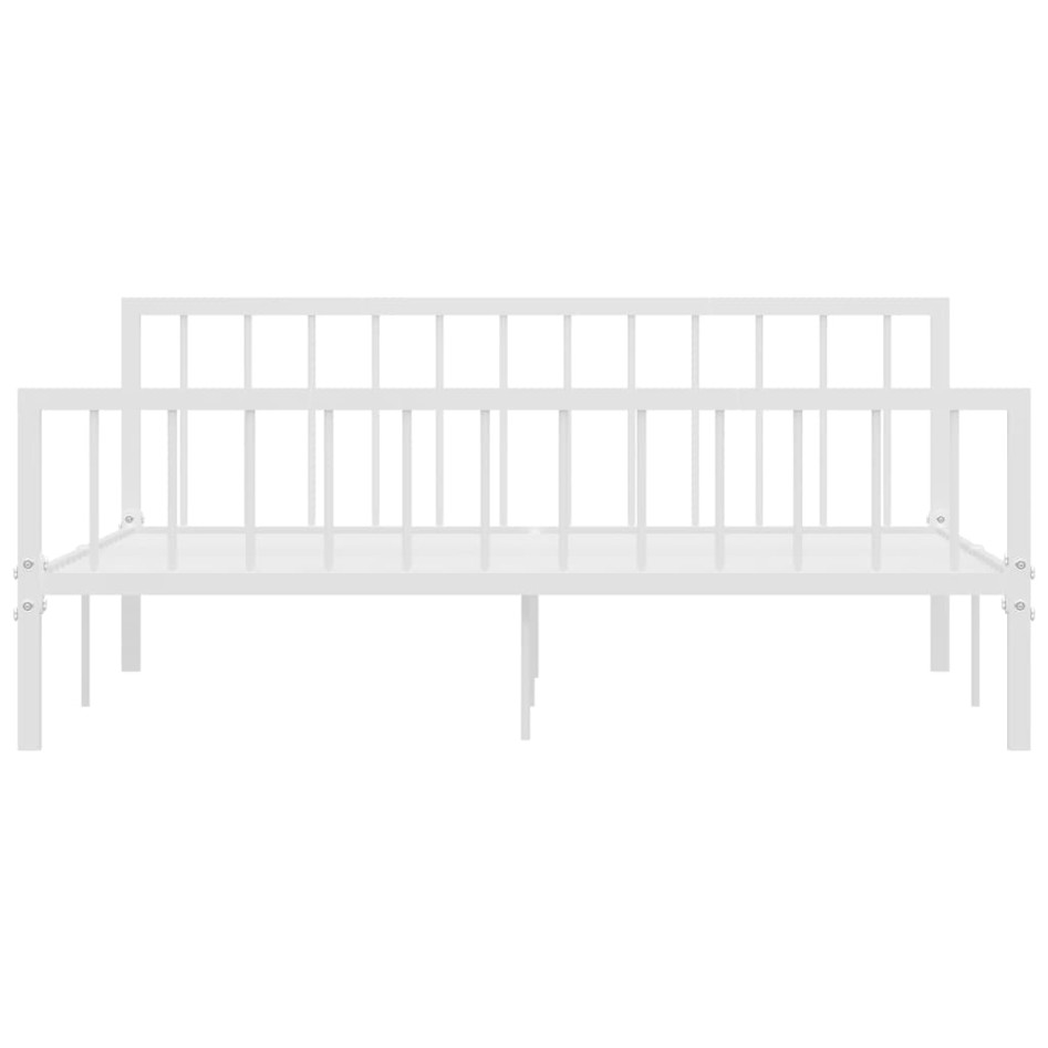 Estructura de cama de metal blanco 180x200