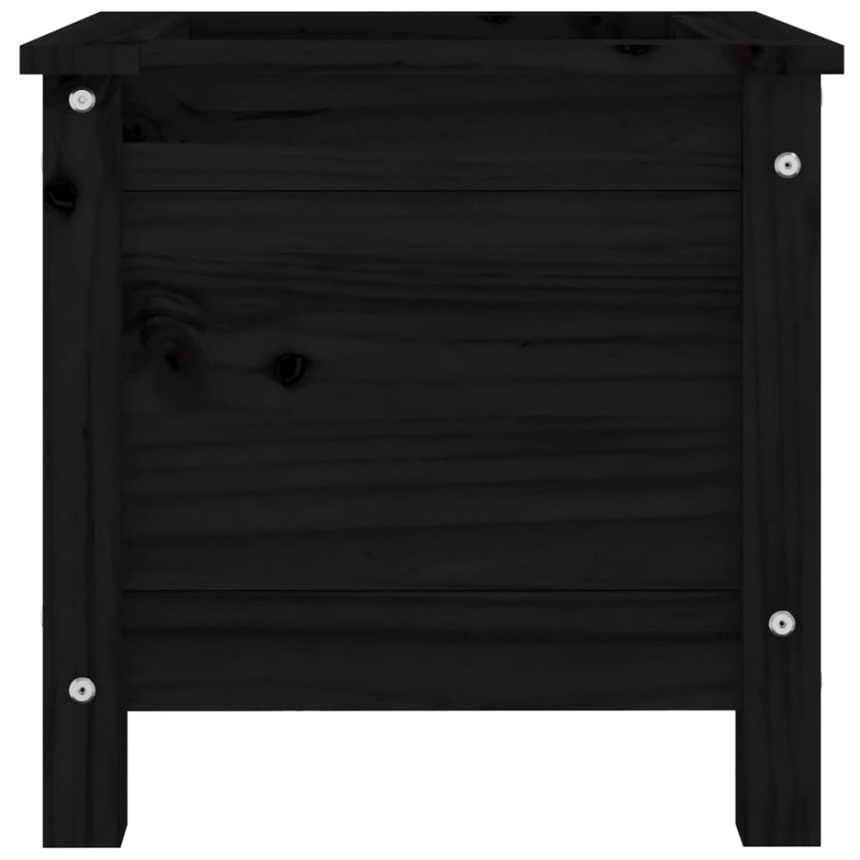 Jardinera madera maciza de pino negro 40x40x39