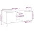 Mueble de TV patas madera maciza marrón roble 103,5x35x50