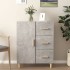 Aparador de madera contrachapada gris hormigón 69,5x34x90