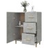 Aparador de madera contrachapada gris hormigón 69,5x34x90