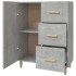 Aparador de madera contrachapada gris hormigón 69,5x34x90