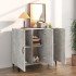 Aparador de madera de ingeniería gris hormigón 90x34x80