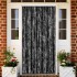 Cortina mosquitera de chenilla gris antracita 100x220