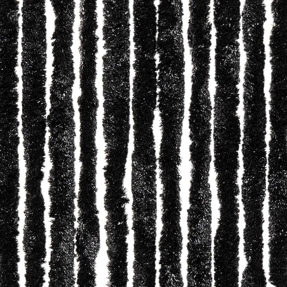 Cortina mosquitera de chenilla gris antracita 100x220