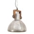 Lámpara colgante industrial 25 W plateada redonda 30 cm