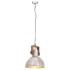 Lámpara colgante industrial 25 W plateada redonda 30 cm