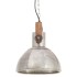Lámpara colgante industrial 25 W plateada redonda 30 cm