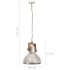 Lámpara colgante industrial 25 W plateada redonda 30 cm
