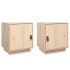 Mesitas de noche 2 uds madera maciza de pino 40x34x45
