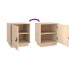 Mesitas de noche 2 uds madera maciza de pino 40x34x45