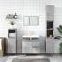 Armario de baño madera contrachapada gris hormigón 65x33x60