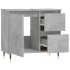 Armario de baño madera contrachapada gris hormigón 65x33x60