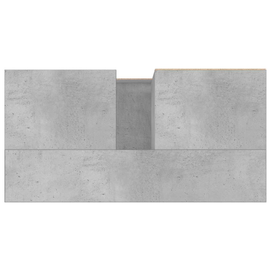 Armario de baño madera contrachapada gris hormigón 65x33x60