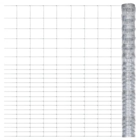 Valla de jardín de acero galvanizado plateado 50x1,6