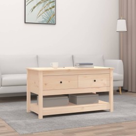 Mesa de centro de madera maciza de pino 102x49x55