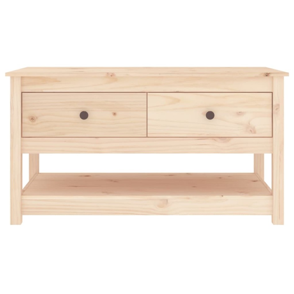 Mesa de centro de madera maciza de pino 102x49x55