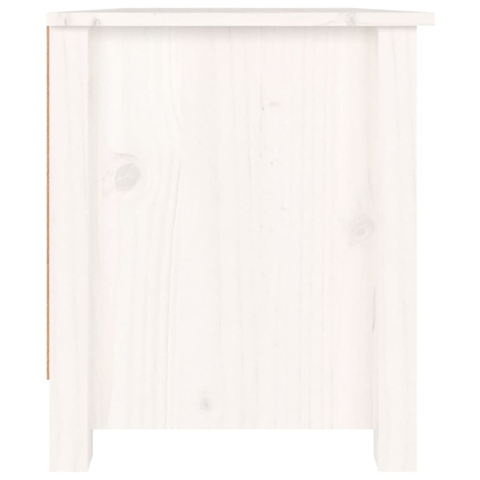 Armario zapatero de madera maciza de pino blanco 70x38x45,5