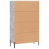 Aparador alto madera de ingeniería gris hormigón 69,5x31x115