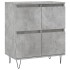 Aparador de madera contrachapada gris hormigón 60x35x70