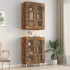 Armario colgante de pared roble ahumado 69,5x34x90