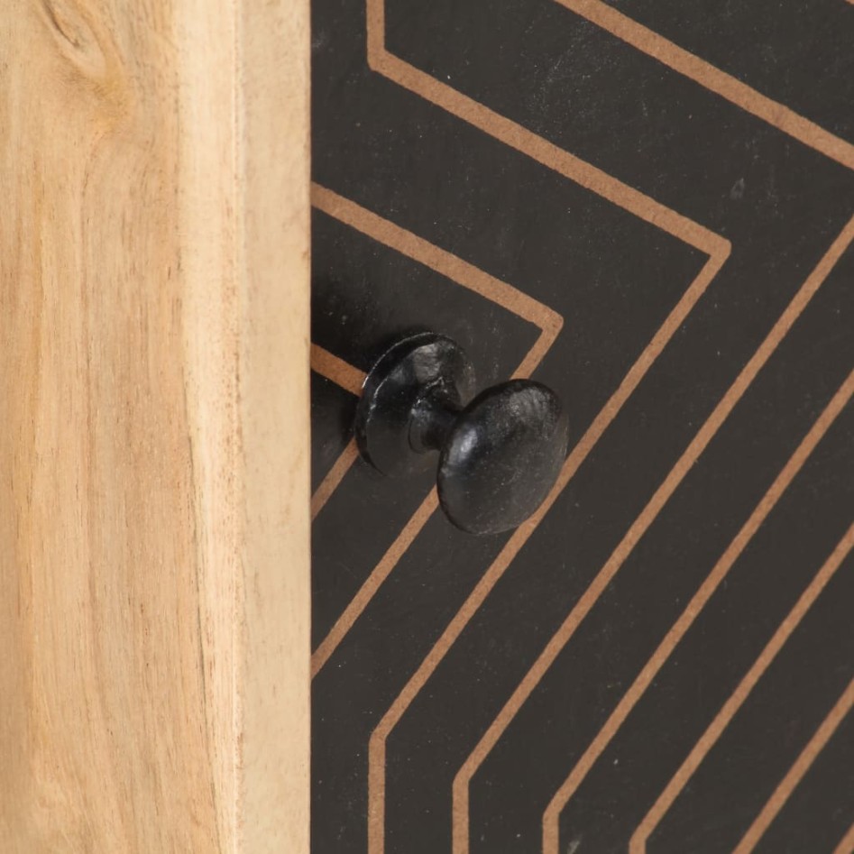 Mesita de noche de madera maciza de acacia 40x30x50