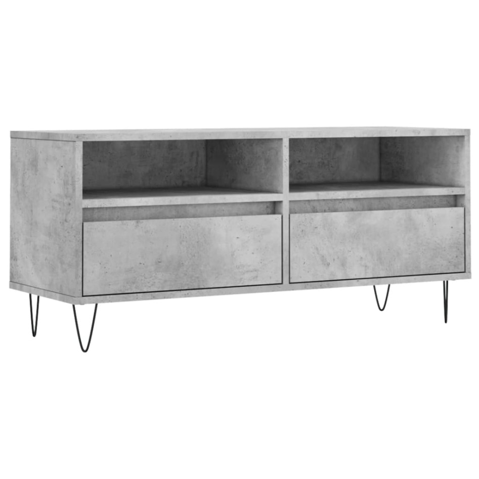 Mueble de TV madera contrachapada gris hormigón