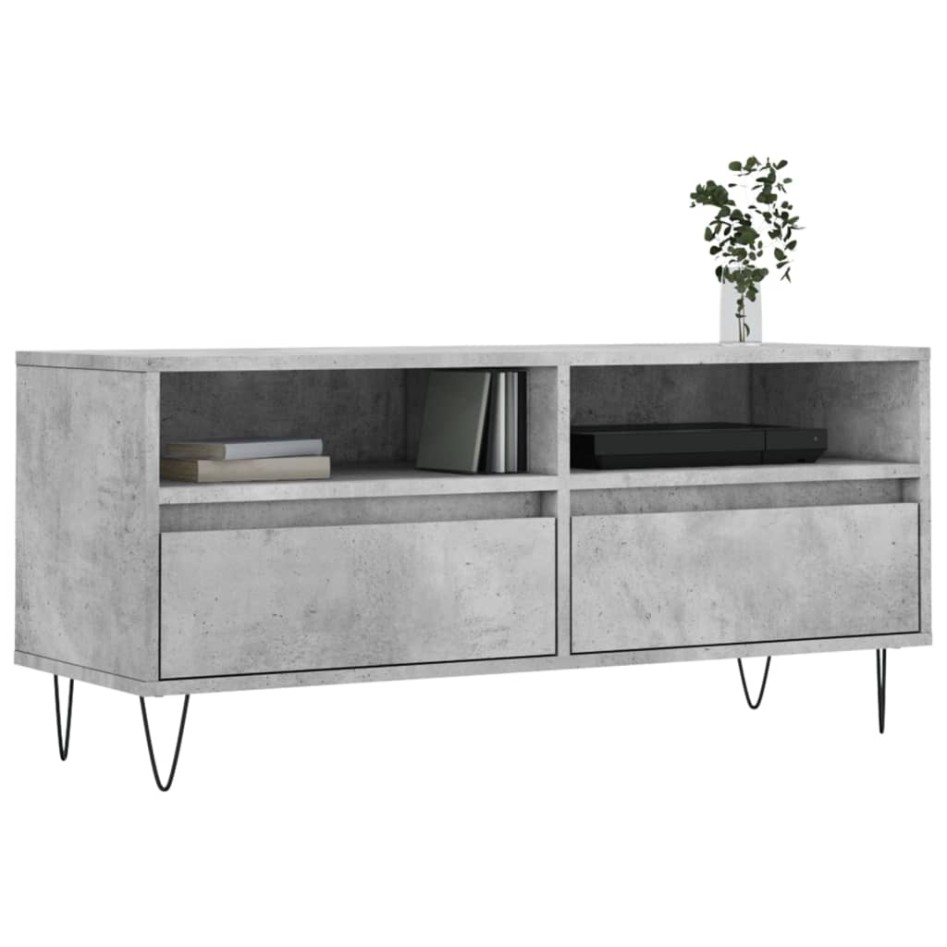 Mueble de TV madera contrachapada gris hormigón