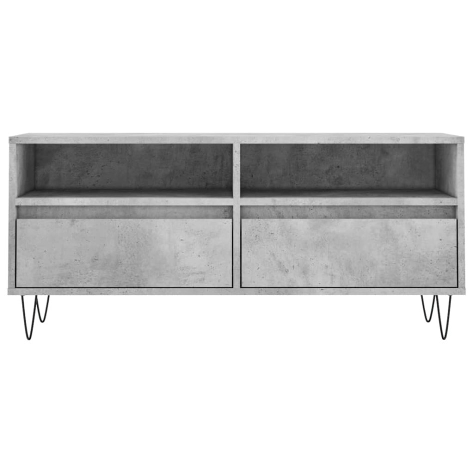 Mueble de TV madera contrachapada gris hormigón