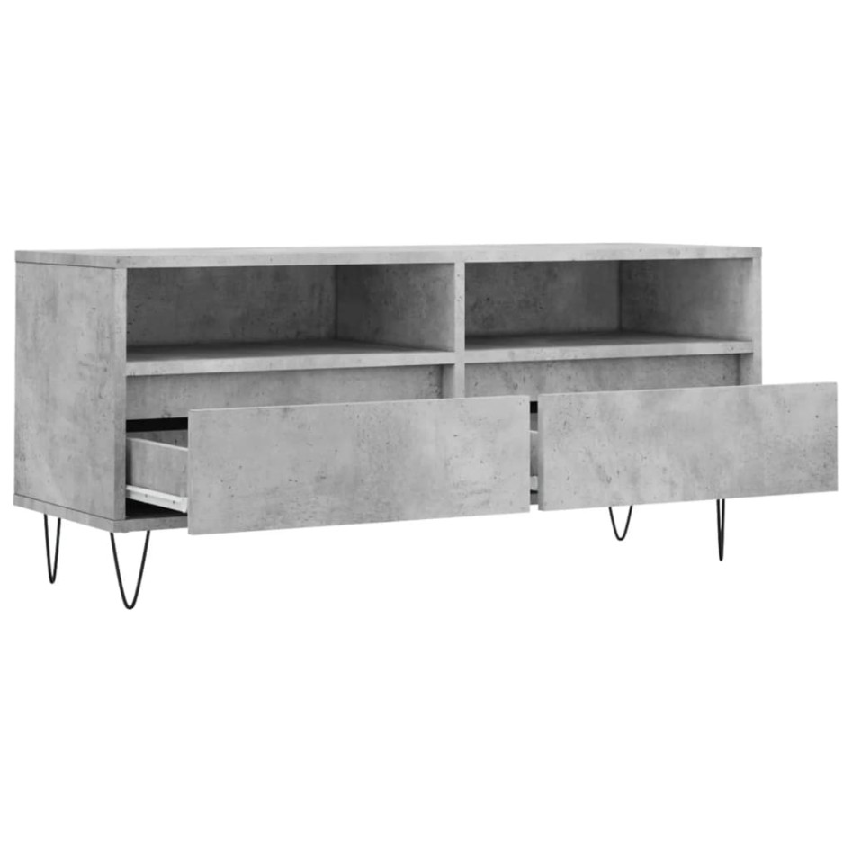 Mueble de TV madera contrachapada gris hormigón