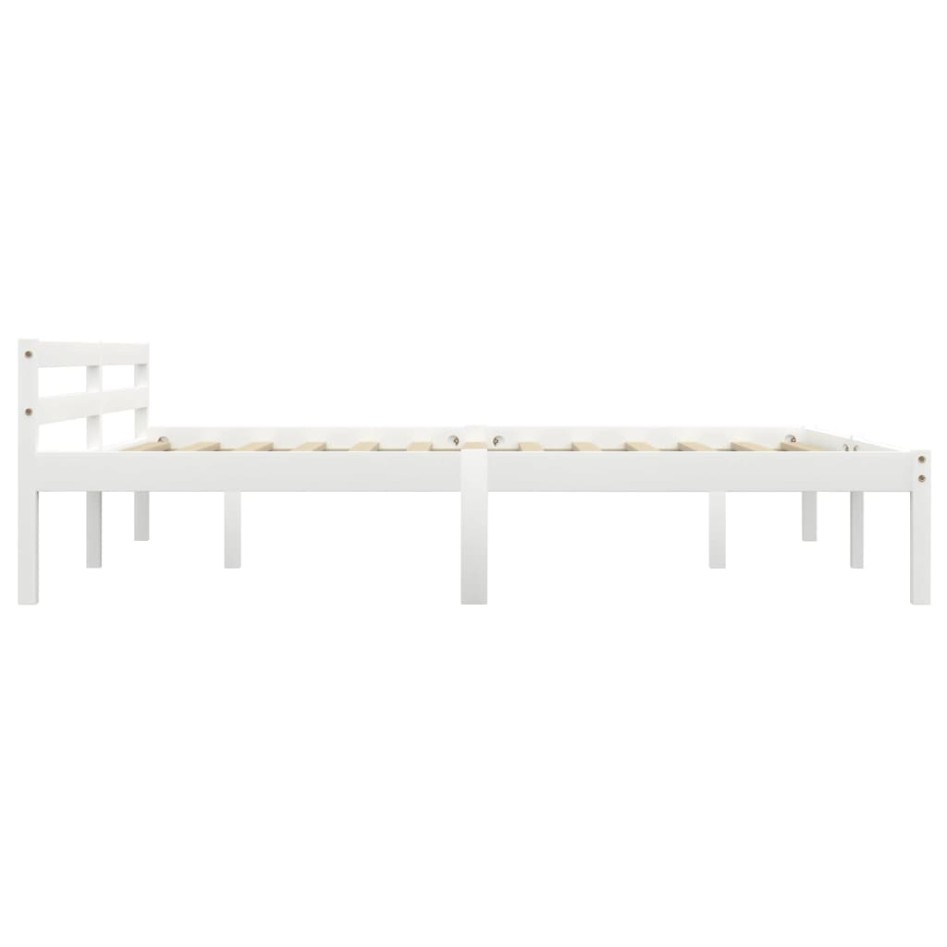 Estructura de cama de madera maciza de pino blanco 180x200