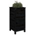 Jardinera madera maciza de pino negro 40x40x78