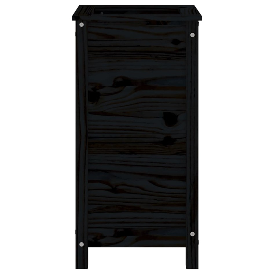 Jardinera madera maciza de pino negro 40x40x78