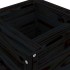 Jardinera madera maciza de pino negro 40x40x78