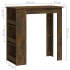 Mesa alta con estante roble ahumado 102x50x103,5