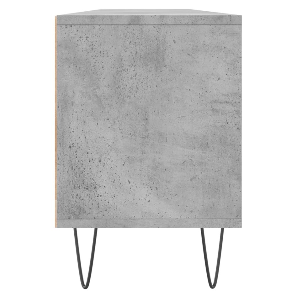 Mueble de TV madera contrachapada gris hormigón 150x30x44,5